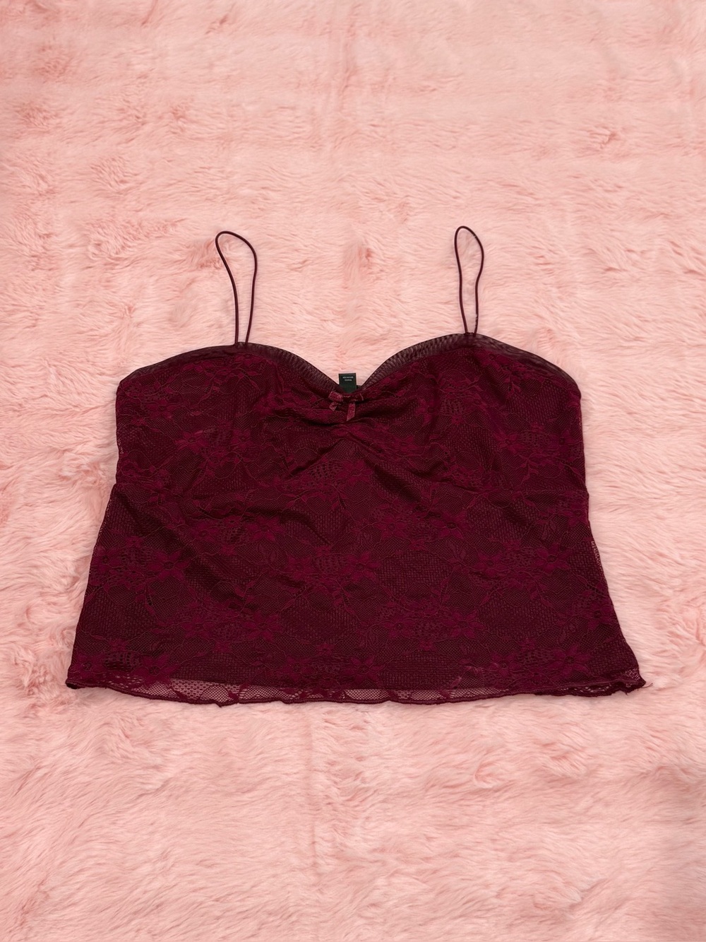 Wild Fable Dark Red Lace Tank